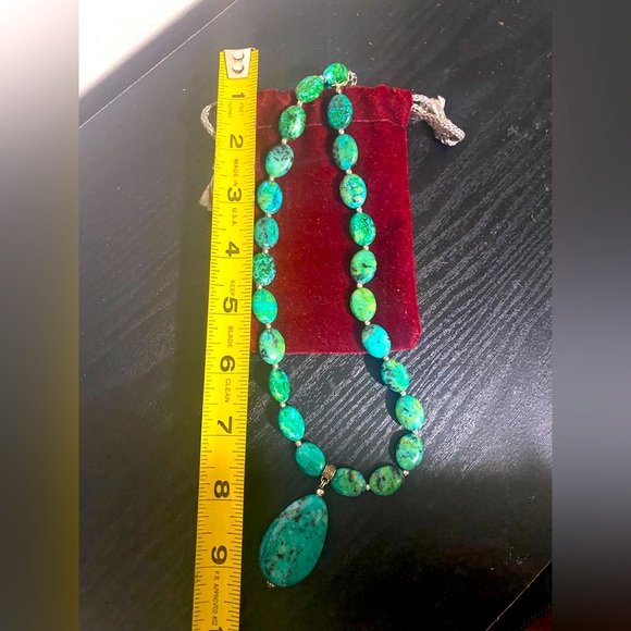 💥HP💥NWOT King Solomon 325 carats Earth and Sea Chrysocolla Necklace - Picture 3 of 5